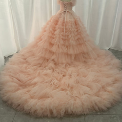 レトロパフスリーブ手作りビーズクラシカルプリンセスライン