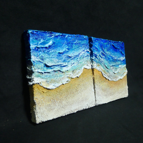 油絵 油彩 油彩画 絵 絵画 【海と波】 絵画 HR 通販 19799605