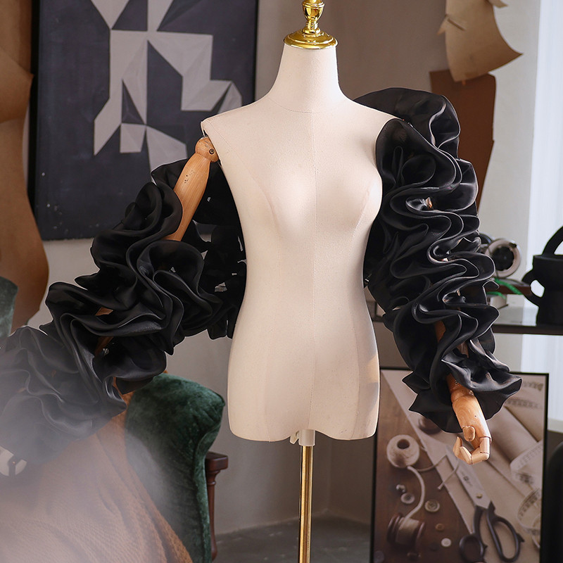 オフショルダー 黒 袖カバー DIY 綺麗 肩飾り ドレスアクセサリー パーティー ウェディングドレス DTY380