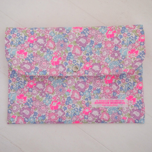 CHECK&STRIPE リバティ メドウテイルズ ピンク・ラベンダー系 1M