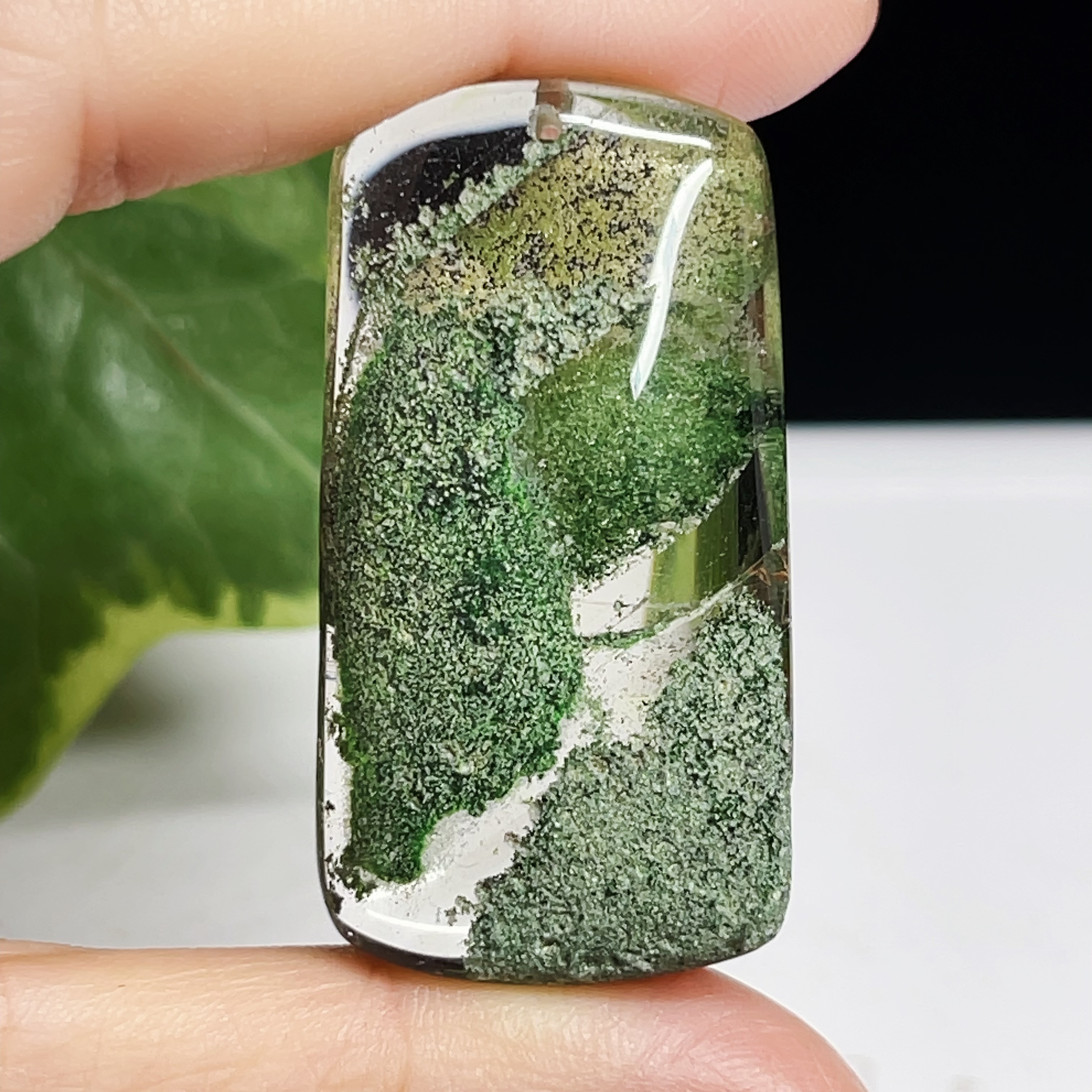 ガーデンクォーツ　庭園水晶　幽霊水晶　ペンダント　ネックレス　【高品質】 59