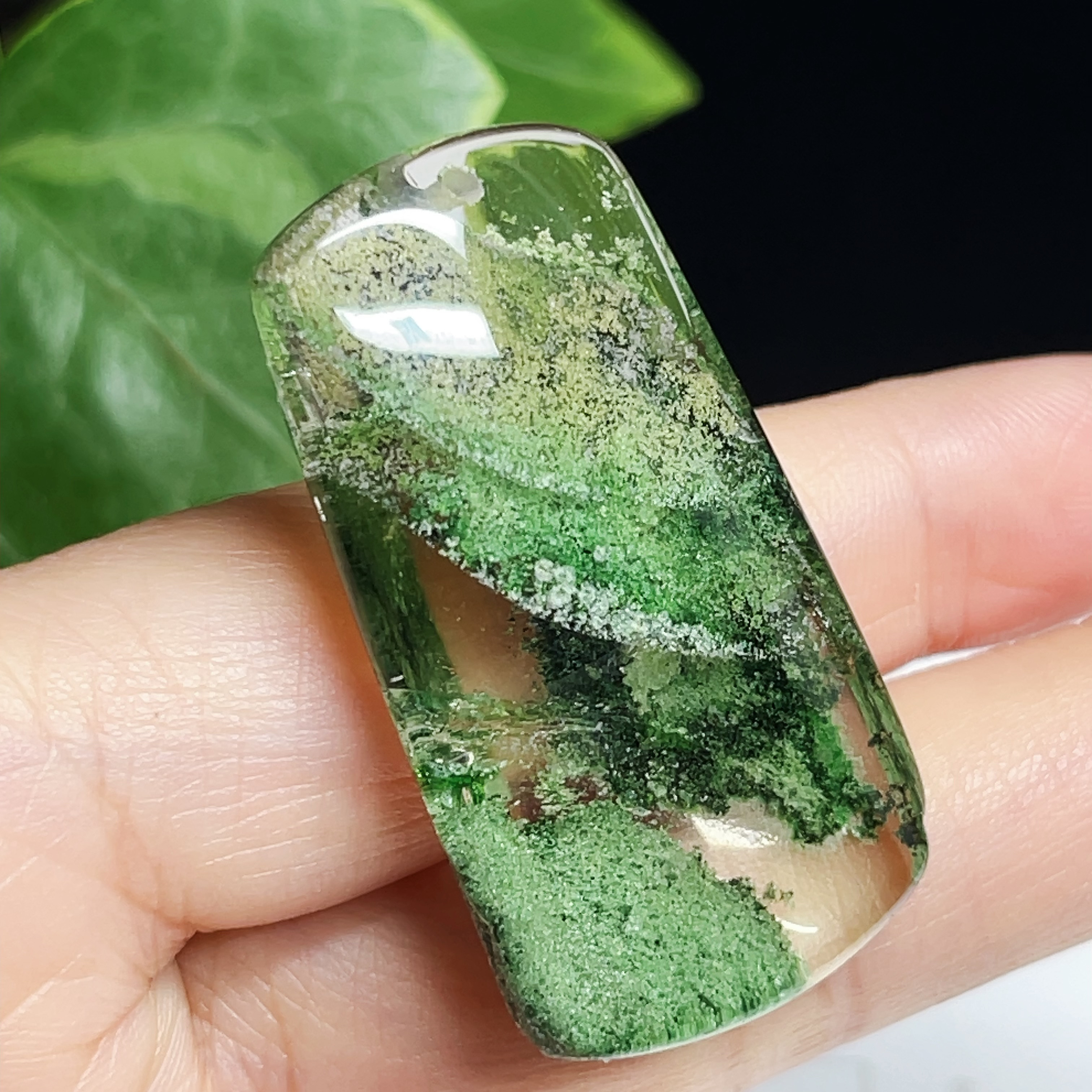 ガーデンクォーツ　庭園水晶　幽霊水晶　ペンダント　ネックレス　【高品質】 59