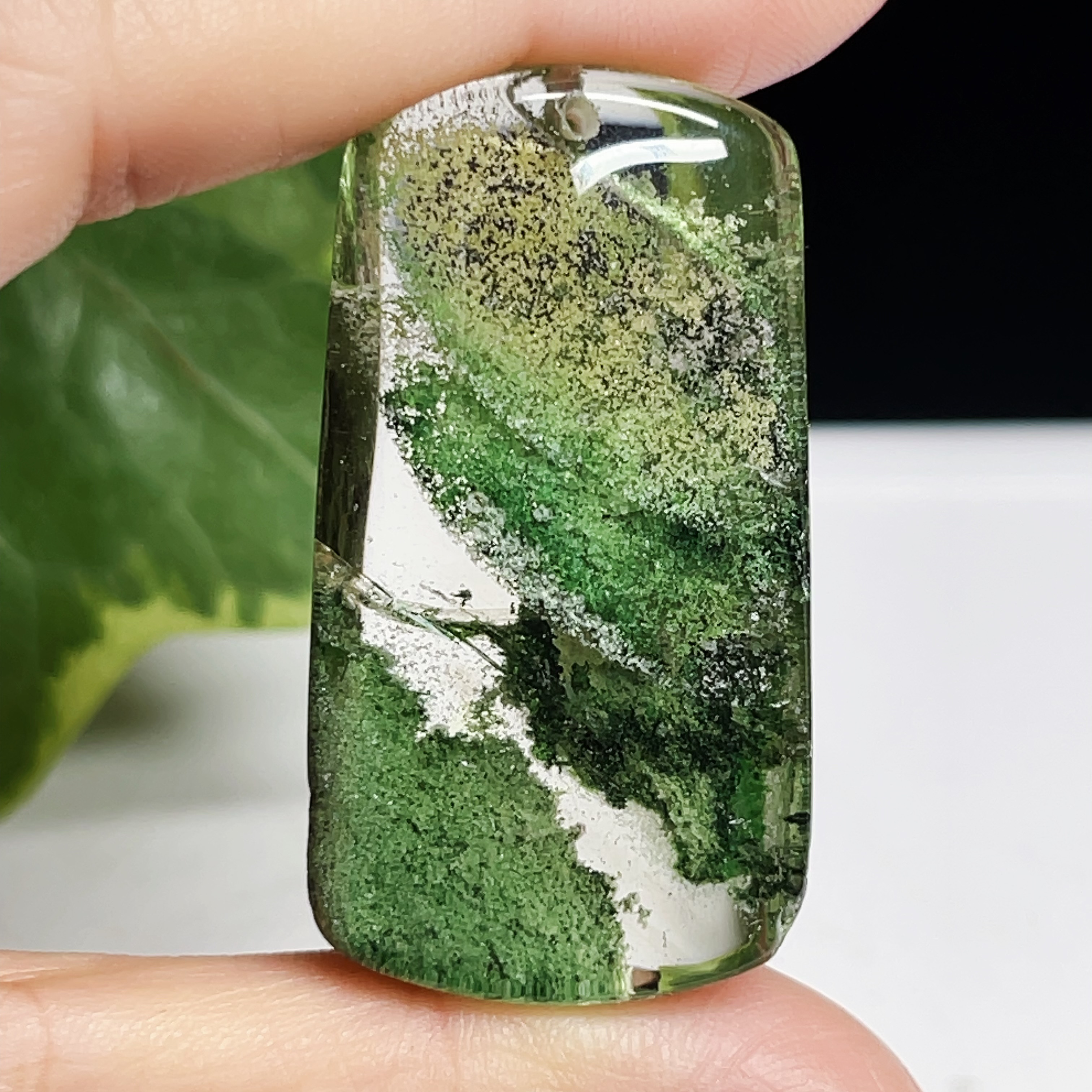 ガーデンクォーツ　庭園水晶　幽霊水晶　ペンダント　ネックレス　【高品質】 59