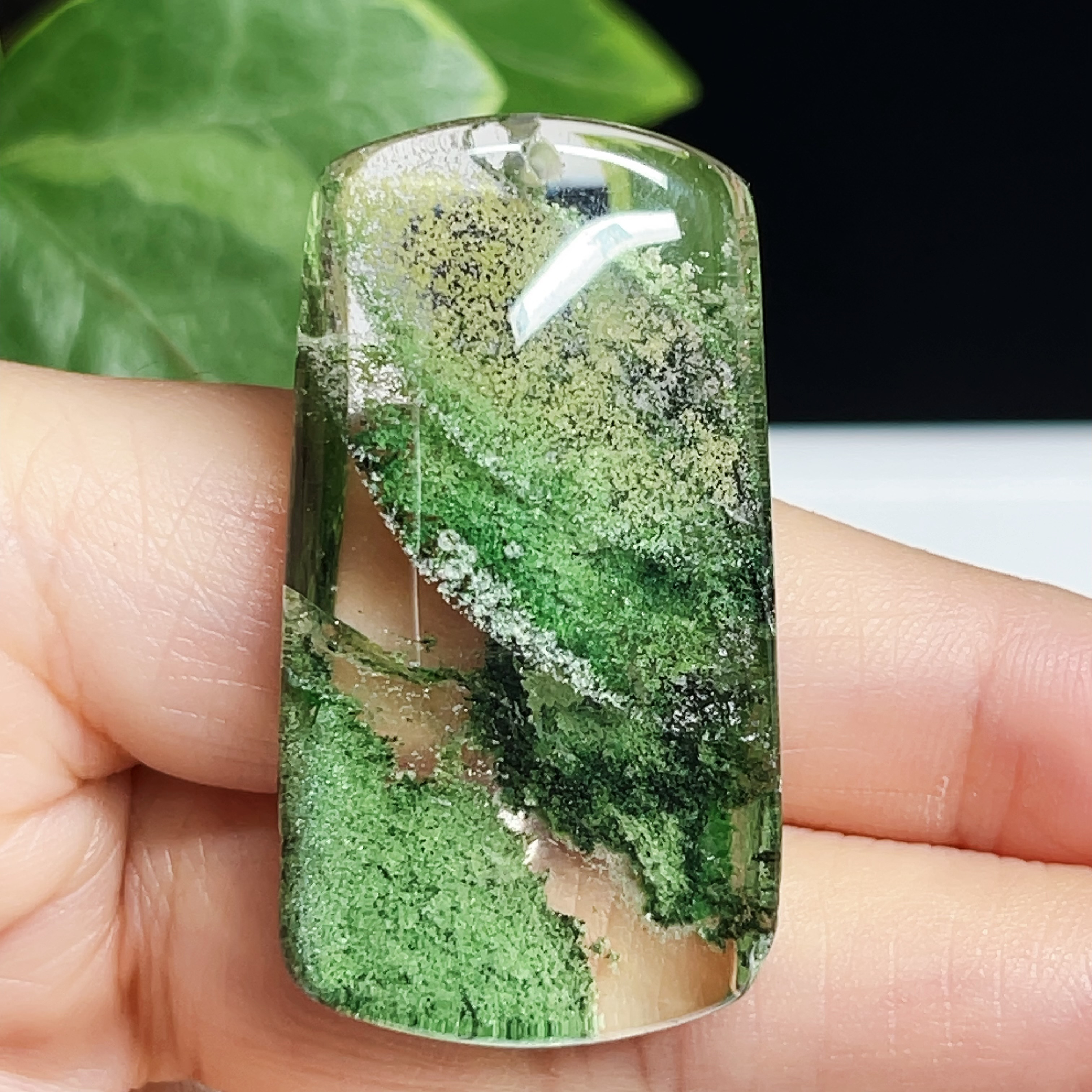 ガーデンクォーツ　庭園水晶　幽霊水晶　ペンダント　ネックレス　【高品質】 59