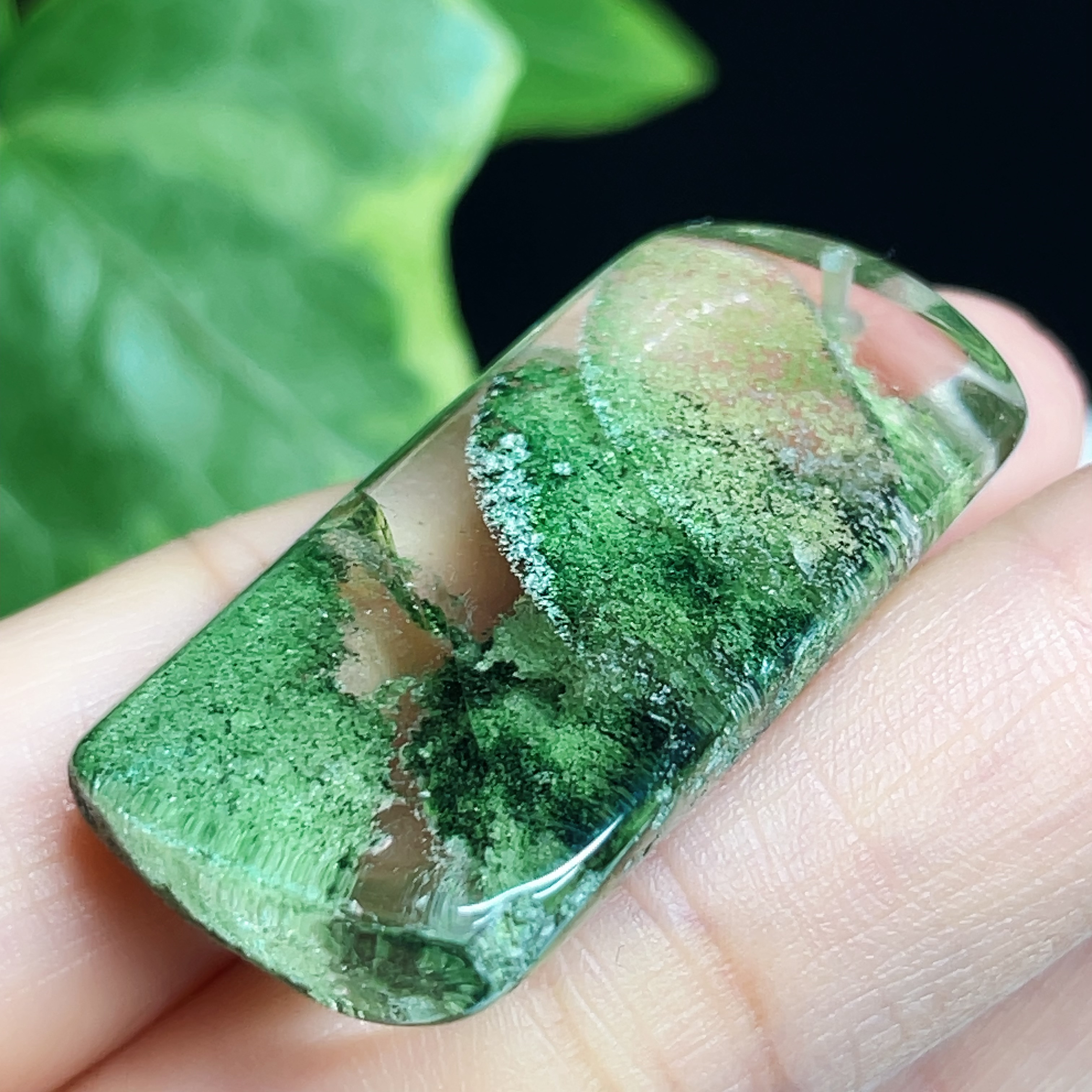 ガーデンクォーツ　庭園水晶　幽霊水晶　ペンダント　ネックレス　【高品質】 59