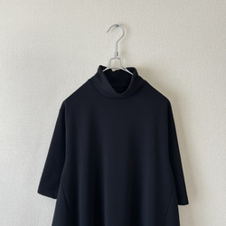 Aラインのニットトップス　ブラック　サイズ展開あり 9枚目の画像