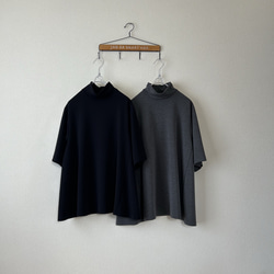 Aラインのニットトップス　ブラック　サイズ展開あり 11枚目の画像