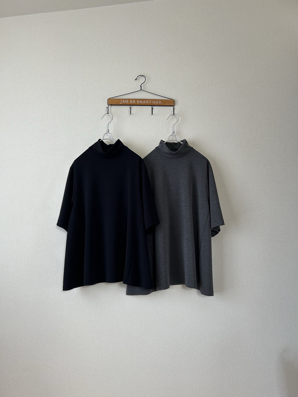 Aラインのニットトップス　ブラック　サイズ展開あり 11枚目の画像