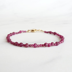 keikosama❣️天然ルビー　ブレスレット 最高品質]宝石質ルビーブレスレット（約12.5mm玉） - 埼玉県吉川市の