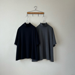 Aラインのニットトップス　ブラック　サイズ展開あり 10枚目の画像