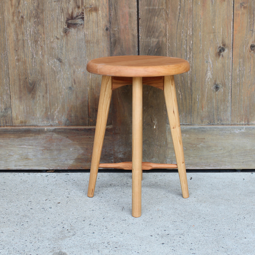 無垢材のスツールA・ブラックチェリー材・木製チェアー・お好きな高さ