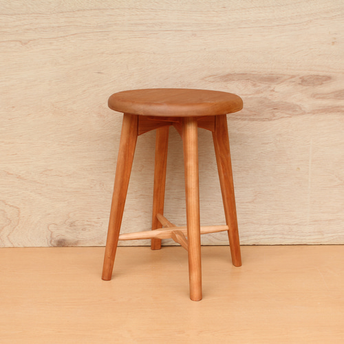 無垢材のスツールA・ブラックチェリー材・木製チェアー・お好きな高さ