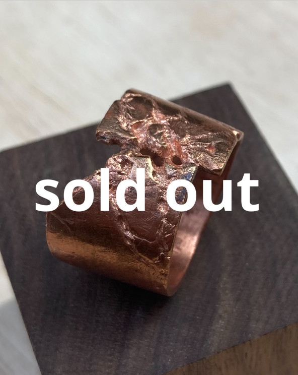 銅　地割れテクスチャーリング　19号