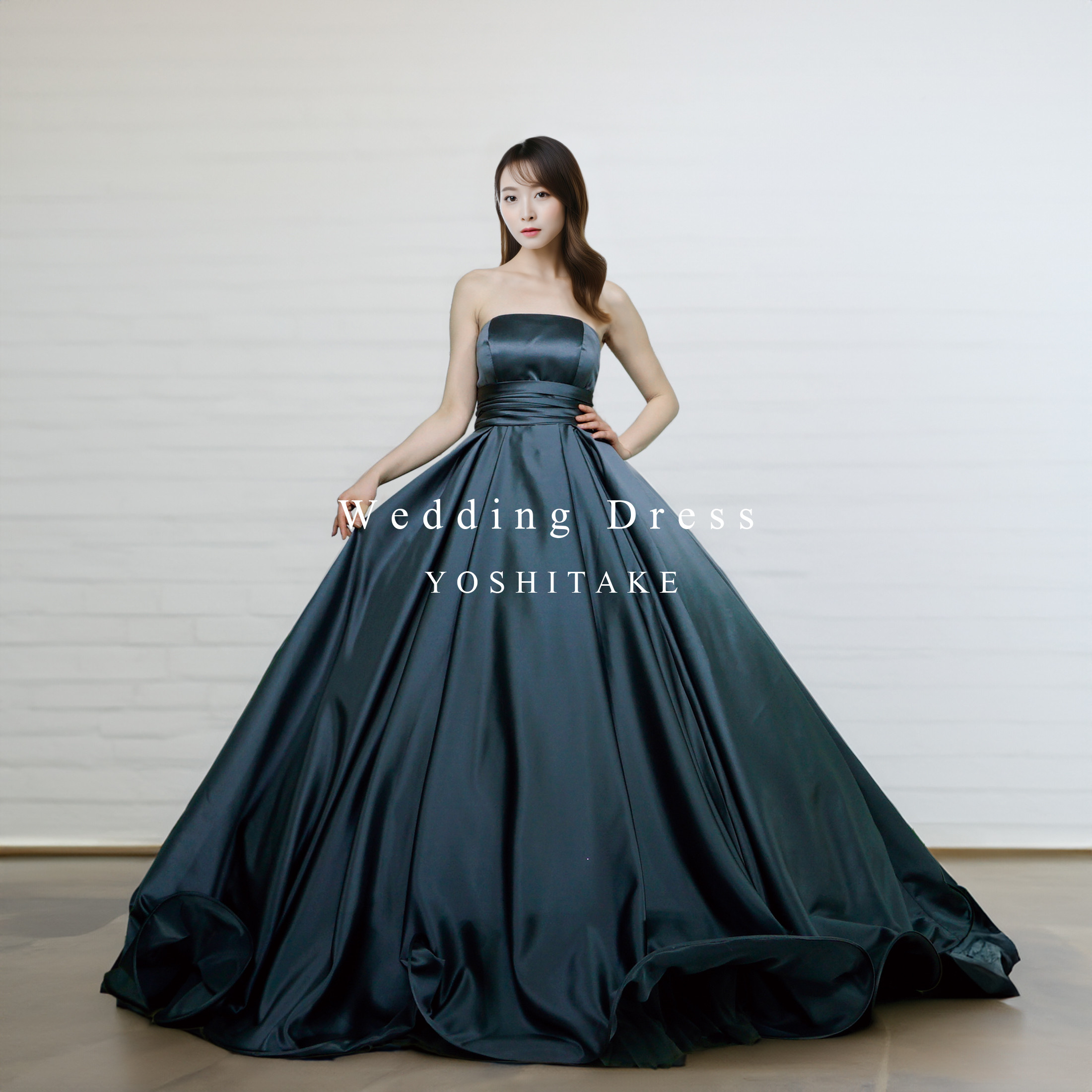 オーダー制作】ウエディングドレス.ブラック.カラードレス.サテン