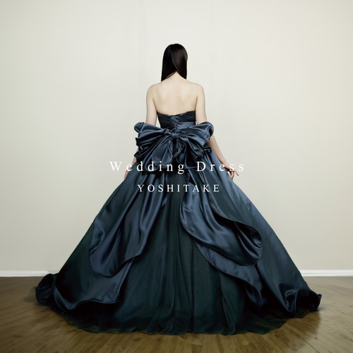 オーダー制作】ウエディングドレス.ブラック.カラードレス.サテン