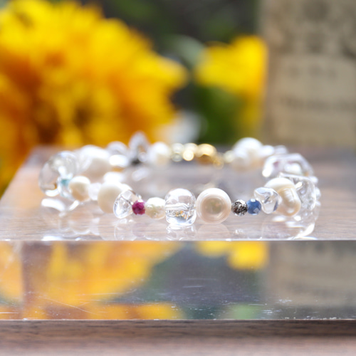 マグネットで1秒装着！サージカルステンレス製 ミックスパールと