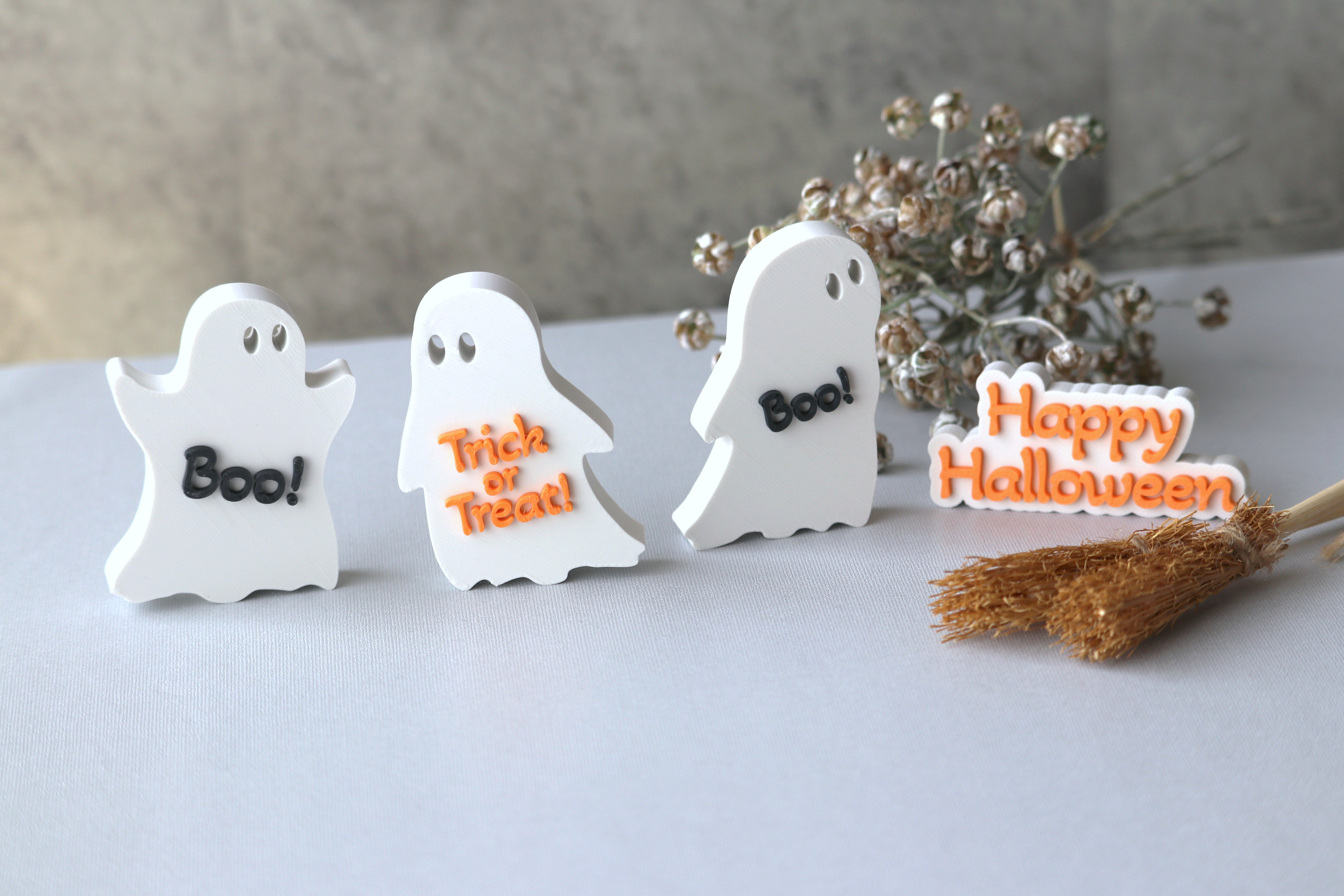 ハロウィン飾り 可愛いおばけオブジェ（置き物）セット（001