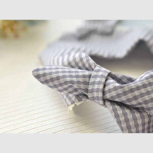 ギンガムチェックのセーラーカラー付襟】うさ耳 セーラーカラー ギフト