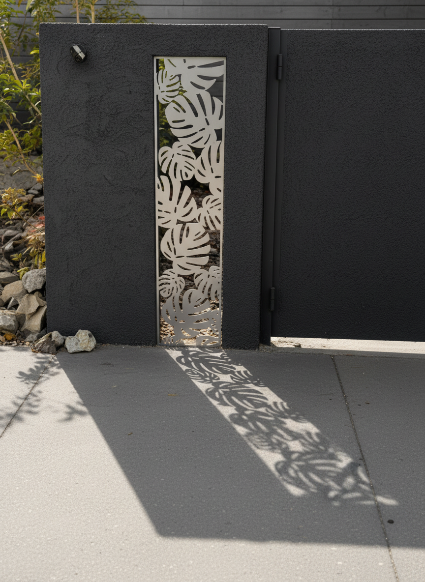 モンステラのステンレス鋼デザインパネル