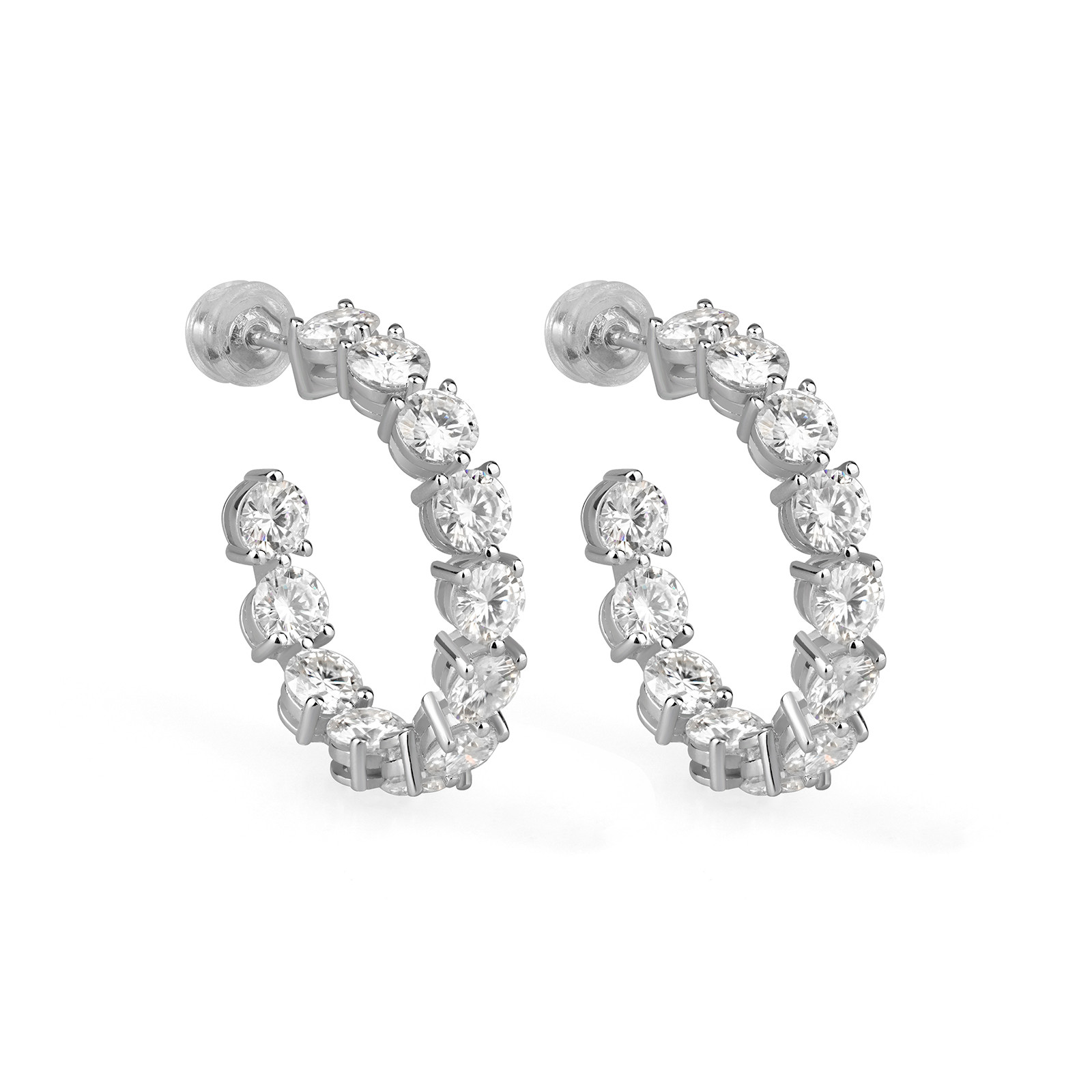 ラウンドカットハーフフープピアス J-E250813（4週間発送）