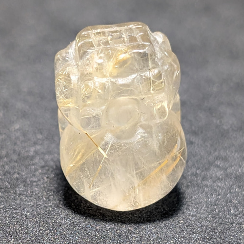 ゴールドルチル クォーツ 貔貅 ヒキュウ 金針水晶エナジー 1点物 