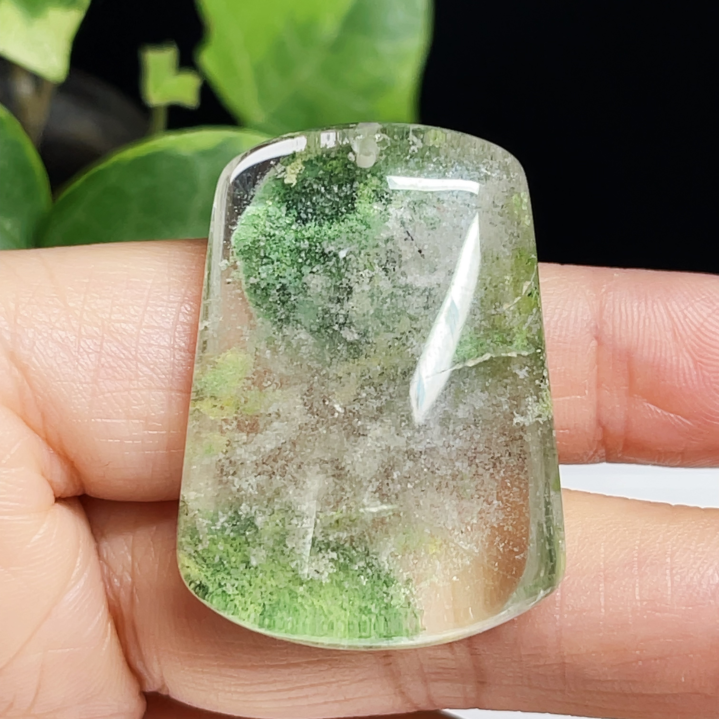 ガーデンクォーツ　庭園水晶　幽霊水晶　ペンダント　ネックレス　【高品質】60