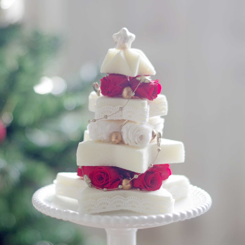 特集掲載】星のパンケーキタワー風クリスマスツリー プリザーブド