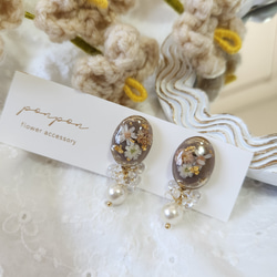 かすみ草 ヘアゴム セット ドライフラワー レジン アクセサリー 入学式