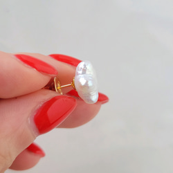 【一点物】おばけパールと星型パールのピアスセット 8枚目の画像