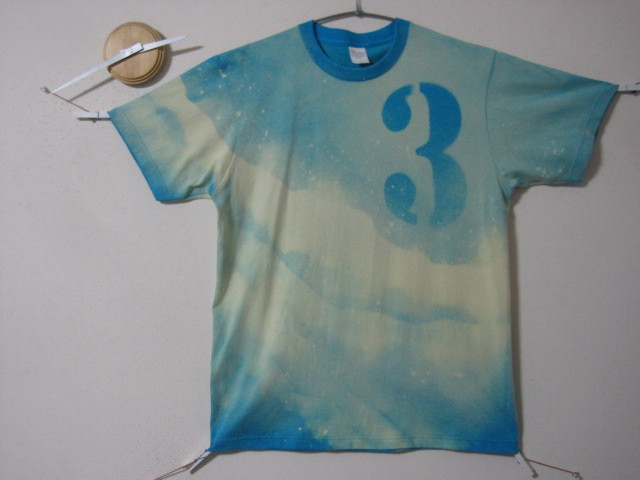 １点物　びーち【3】ターコイズ　　サーフィン/海岸/アート/水彩/カラフル/ワンピース/ビビット/ゆるい