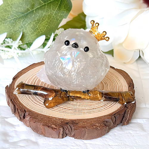 切株付 幸せを呼ぶオルゴナイト 猫ちゃん♡エンジェルオーラクォーツ