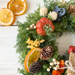 ミニパンプキンのハロウィンリース 6枚目の画像