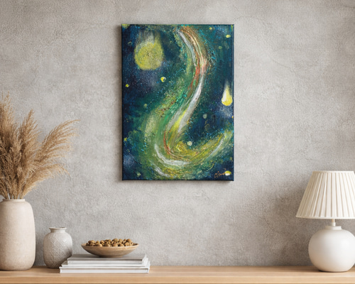 額付原画 抽象画 テクスチャーアート【水路の光】 絵画 Chouga 通販