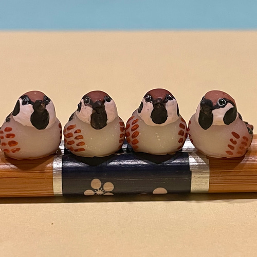 ふくらすずめ ミニチュア スズメ 立体・オブジェ 里森研究所