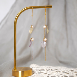 薔薇ビジュー♡　うさちゃんリトルウッズレジン　ピアス/イヤリング✩*॰¨ 薔薇ビジュー♡うさちゃんリトルウッズレジンピアス/イヤリング✩*॰¨