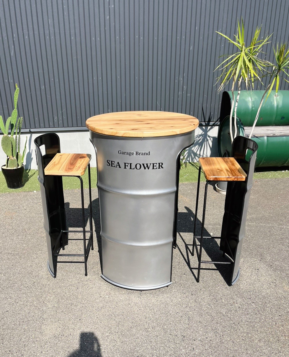 ドラム缶リメイクテーブル＆チェアセット 椅子（チェアー