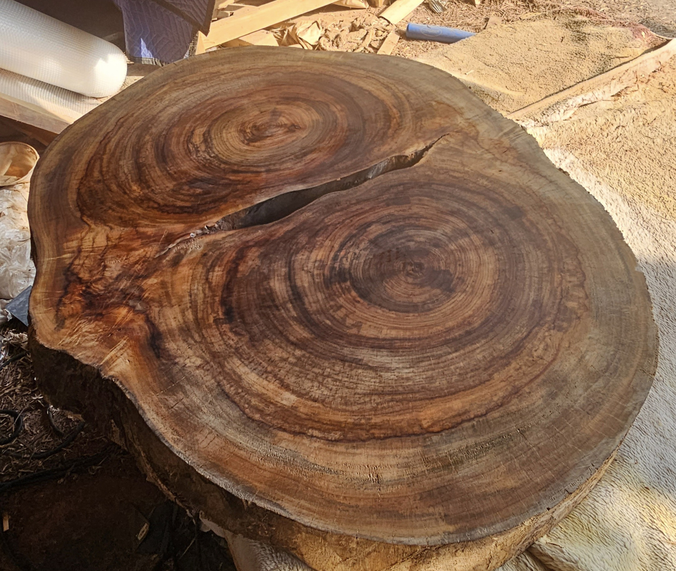 輪切り　一枚板　楠　赤楠　テーブル　ダイニング　テーブル　栃　座卓　杢