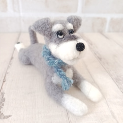 受注制作】羊毛フェルト人形 柴犬赤ちゃん(伏せ) 羊毛フェルト