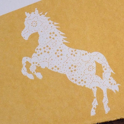 オーダー　202６年　干支　「午」　金泥加工　和紙製ポストカード　 8枚目の画像