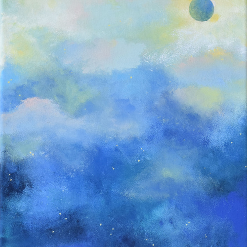 キャンバスアートF4 月 夜空 絵画 あらきち 通販 19803781｜Creema