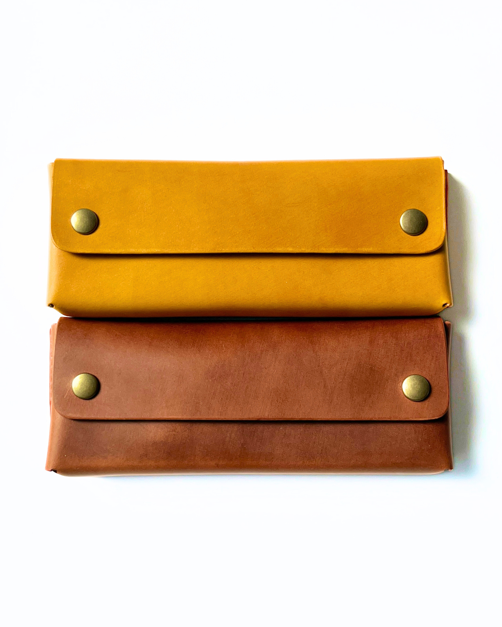 大容量ペンケース　メガネケース　ツール　革　イタリアンレザー　イエロー　ブラウン　メンズ　レディース　男女兼用