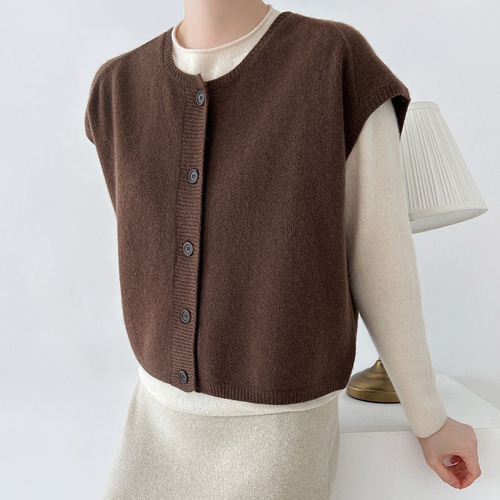 カシミヤ混ニットベスト トップス 秋冬 新作 ホールガーメント無縫製