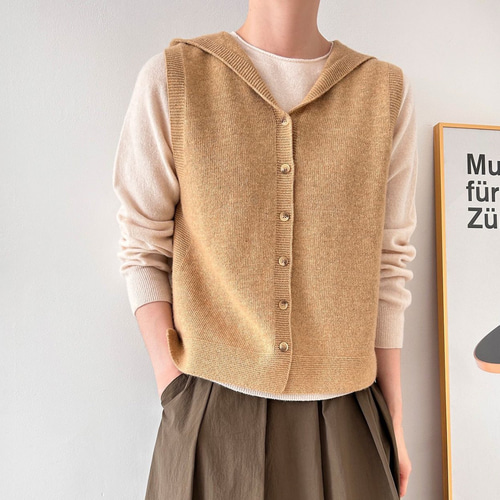 セオリー☆人気完売カシミヤ混ニットベスト　キャメルベージュ セオリー☆人気完売カシミヤ混ニットベスト キャメルベージュ