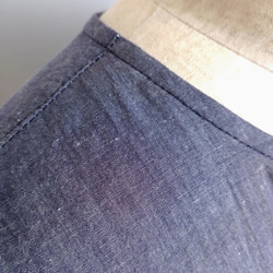 再販！× 3  新！コットンリネンブロードのシャツトップ  先染ワッシャー  ネイビーシャンブレー 9枚目の画像