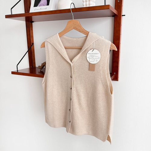 theory luxe 23FW カシミヤ混ニットフーテッドベスト カシミヤ混ニットベストフード付き トップス 秋冬 新作 ホール