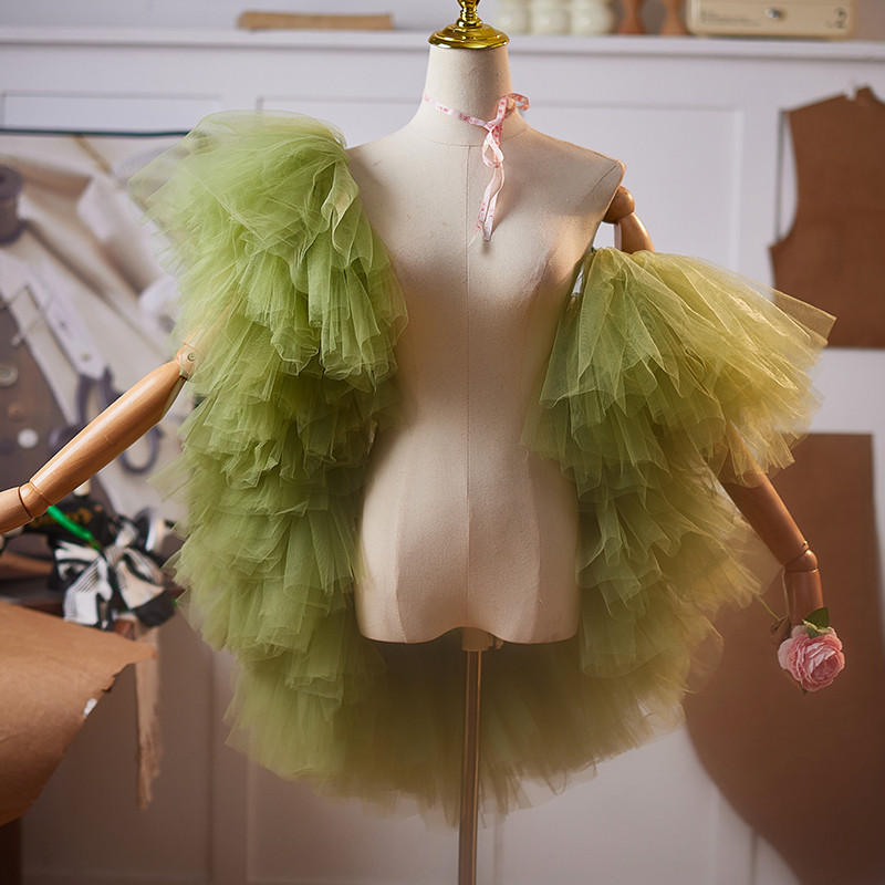 ケープ ふわふわ 緑 DIY 綺麗 肩飾り ドレスアクセサリー パーティー ウェディングドレス DTY197