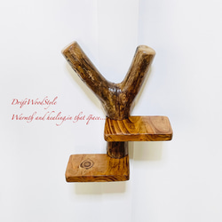 自由にアレンジできる流木板のウォールシェルフ ラック ディスプレイ 壁掛け 棚 北欧 N4 6枚目の画像