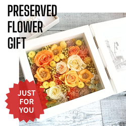 プリザーブドフラワーのフラワー時計(ブラウン) 花時計 フレーム