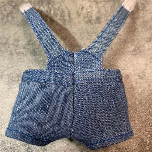 10㎝ぬいぐるみ用☆デニムサロペットとTシャツセット☆丁寧に仕立て