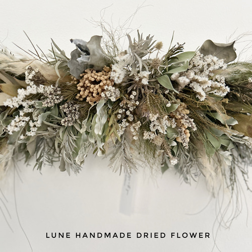 sale ドライフラワースワッグ 横長スワッグ スワッグ lune 通販